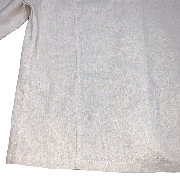 Vintage Tudor Court by Haband Lightweight Linen Blazer Jacket Neutral Casual - Picture 10 of 12